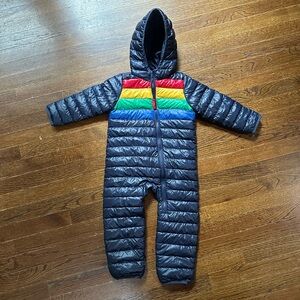 Blue w/Rainbow Pram Suit or Snow suit - 18-24 months